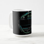 Coffee Mug with a Humorous Digital Design Kaffeetasse (Vorderseite Links)