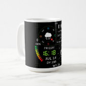 Coffee Mug with a Humorous Digital Design Kaffeetasse (Vorderseite Links)