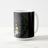 Coffee Mug with a Humorous Digital Design Kaffeetasse (VorderseiteRechts)