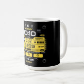 Coffee Mug with a Humorous Digital Design Kaffeetasse (VorderseiteRechts)