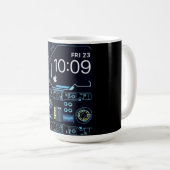 Coffee Mug with a Humorous Digital Design Kaffeetasse (VorderseiteRechts)