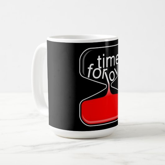 Coffee Mug with a Humorous Digital Design Kaffeetasse (Vorderseite Links)