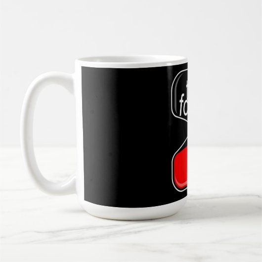 Coffee Mug with a Humorous Digital Design Kaffeetasse (Links)