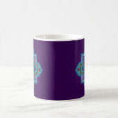 Coffee mug with blue mandala, purple background kaffeetasse (Mittel)