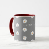Coffee mug with daisy, cozy coffee mug tasse (Vorderseite Links)