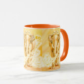 Coffee Mug with elephants, zoo animals Tasse (VorderseiteRechts)