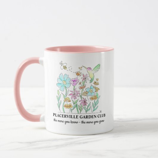 Coffee Mug with Garden design Tasse (Links)