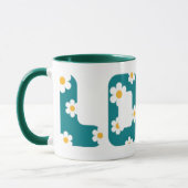 coffee mug with love phrase covered with flowers tasse (Links)
