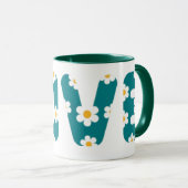 coffee mug with love phrase covered with flowers tasse (VorderseiteRechts)