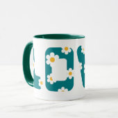 coffee mug with love phrase covered with flowers tasse (Vorderseite Links)