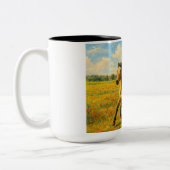 Coffee Mug with Running Horse Original Artwork Zweifarbige Tasse (Links)
