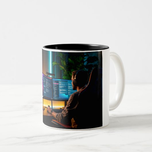 Coffee mugs for programmers. zweifarbige tasse (VorderseiteRechts)