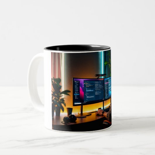 Coffee mugs for programmers. zweifarbige tasse (Vorderseite Links)