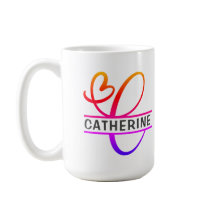 Coffee-Mugs für die Herz-Monogramm-Serie - Buchsta