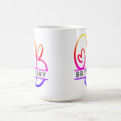 Coffee-Mugs für Herz-Monogramm - Buchstabe B Kaffeetasse (Mittel)