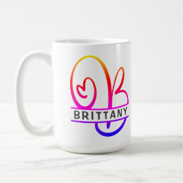 Coffee-Mugs für Herz-Monogramm - Buchstabe B Kaffeetasse