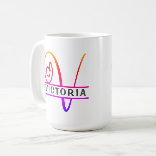 Coffee Mugs - Letter V Kaffeetasse (Vorderseite Links)