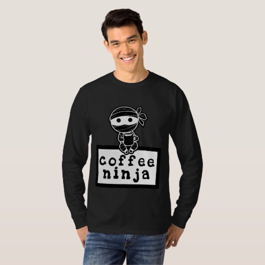 Coffee Ninja Long Sleeve T - Shirt (Vorne ganz)