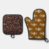 “Coffee Ofenhandschuh & Topflappen-Set (Vorderseite)