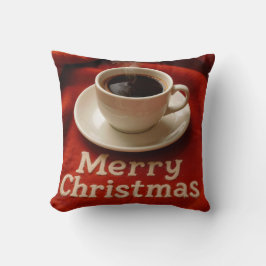 Coffee On a Merry Christmas Blanket Kissen