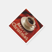 Coffee On a Merry Christmas Blanket Serviette (Ecke)