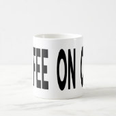 COFFEE ON CALL Typografie Lustiger Humor Kaffeetasse (Mittel)