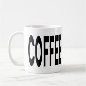 COFFEE ON CALL Typografie Lustiger Humor Kaffeetasse (Links)