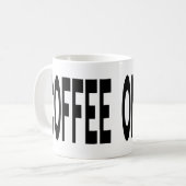COFFEE ON CALL Typography Funny Humor Kaffeetasse (Vorderseite Links)