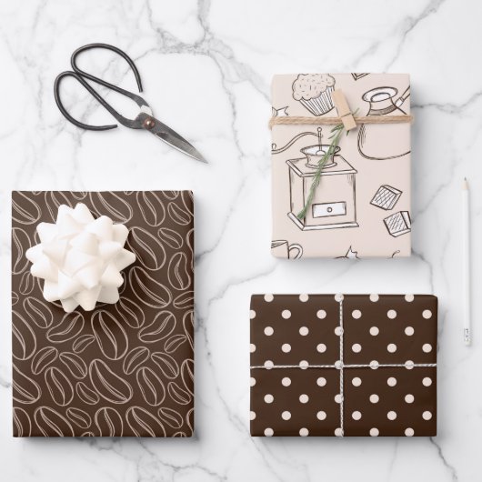 Coffee Party Geschenkpapier Set 3 (Vorderseite)