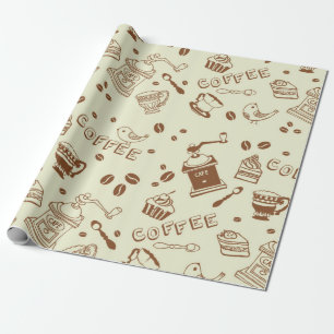 Coffee pattern geschenkpapier