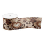 Coffee pattern satinband (Spule)