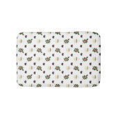 Coffee Pattern with Beans, Cups, and Coffee trees Badematte (Vorderseite)