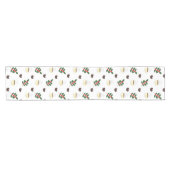 Coffee Pattern with Beans, Cups, and Coffee trees Kurzer Tischläufer (Horizontal)