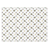 Coffee Pattern with Beans, Cups, and Coffee trees Tischdecke (Vorderseite (Horizontal))