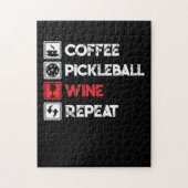Coffee Pickleball Wine Repeat Funny Puzzle (Vertikal)