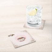 Coffee Pink Aesthetic Kwaii style Coaster Rechteckiger Pappuntersetzer (Vor Ort)