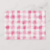 Coffee Pink Bow Bridal Shower Advice Card Begleitkarte (Rückseite)