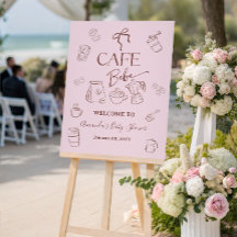 Coffee Pinke Schleife Cafe Bebe Mädchen Baby Showe