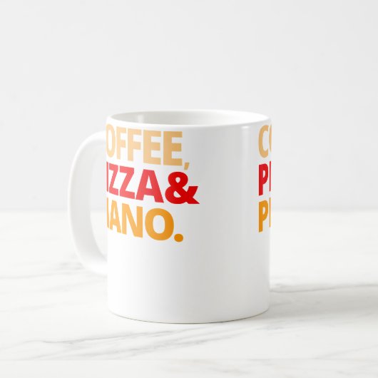 Coffee Pizza And Piano Kaffeetasse (Vorderseite Links)