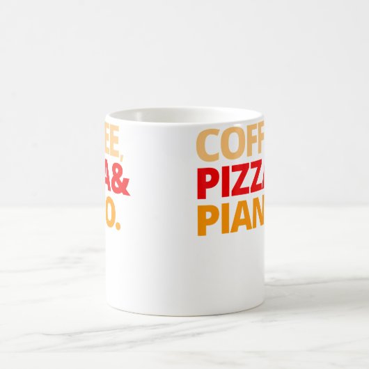 Coffee Pizza And Piano Kaffeetasse (Mittel)