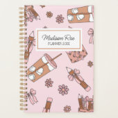 Coffee Planner Lover Coquette Name Monogram Planer (Vorderseite)
