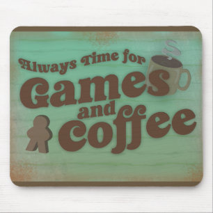 Coffee Plus Games Spaß Zeit Retro Design Mousepad