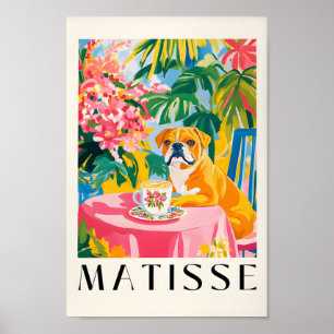 Coffee Poster, English Bulldog Art, Henri Ma Poster