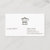 Coffee Pot Barista Visitenkarte (Rückseite)