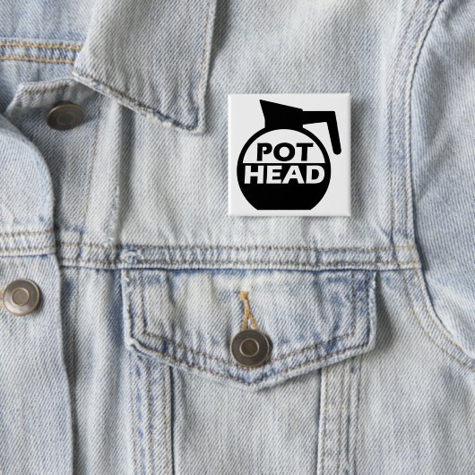 Coffee Pot Head Funny Button Abzeichen Koffein (Beispiel)