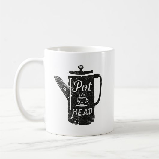 Coffee Pot Head - Lustiger Kaffee Combo Kaffeetasse (Links)