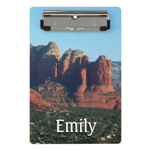 Coffee Pot Rock I in Sedona Arizona Mini Klemmbrett (Vorderseite)