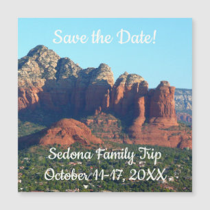 Coffee Pot Rock I in Sedona Arizona Save the Date Magnetkarte