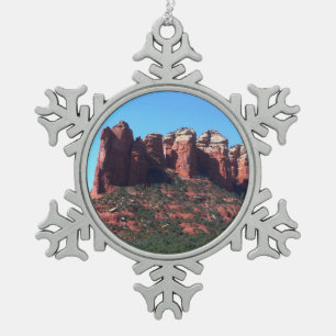 Coffee Pot Rock II in Sedona Arizona Schneeflocken Zinn-Ornament