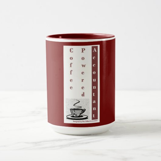 "Coffee Powered Accountant"-Tasse Tasse (Zentrum)
